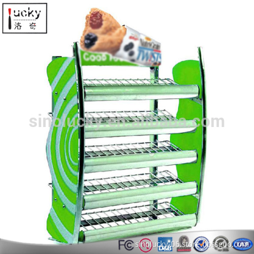Hot selling store retail display shelf metal food stand shop shelf
